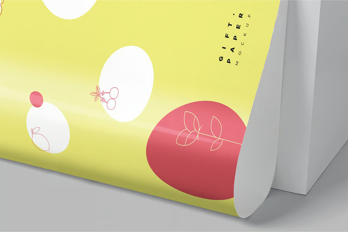 Gift Wrapping Paper Mockup Set, a Packaging Mockup by megostudi0 (Photo 2 of 7)