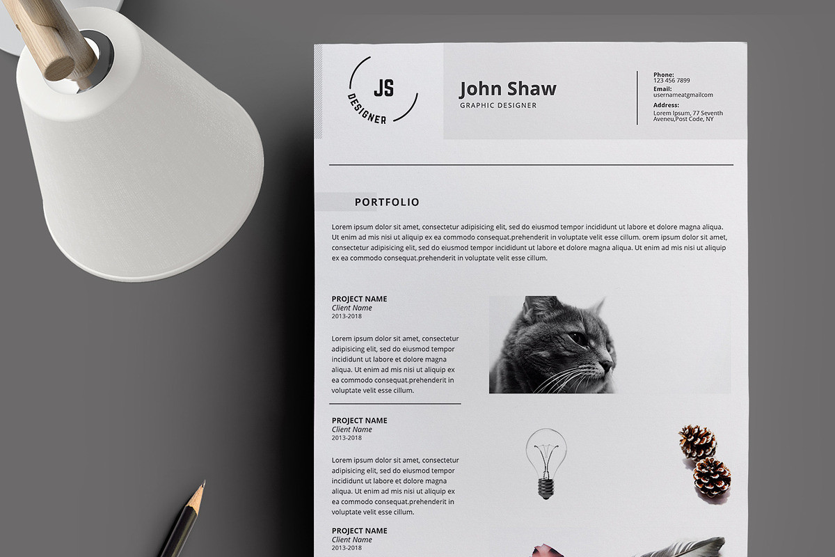Bellatrix Resume Template, a Resume Template by Nina Shaw (Photo 4 of 7)