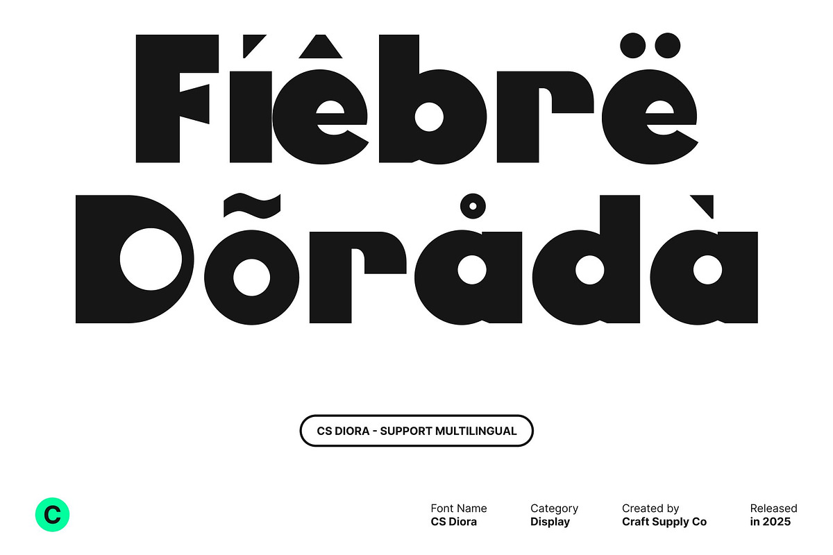 CS Diora – Bold Display Font, a Sans Serif Font by Craft Supply Co. (Photo 6 of 8)