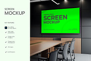 Meeting Room Screen Mockup Template, a Product Mockup by graphypix (Thumbnail 2 of 4)