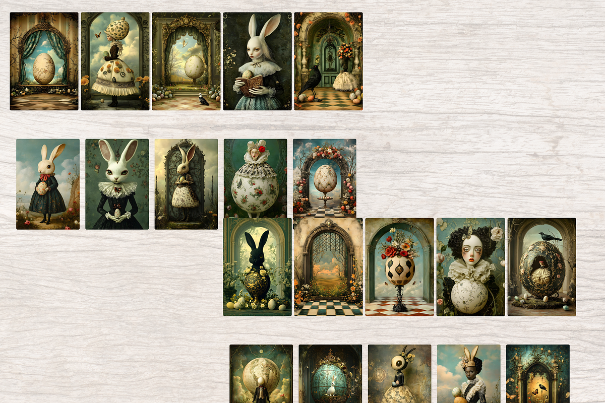SURREAL GOTHIC EASTER JUNK JOURNAL, a Seasonal Illustration by Daring Digies (Photo 2 of 10)