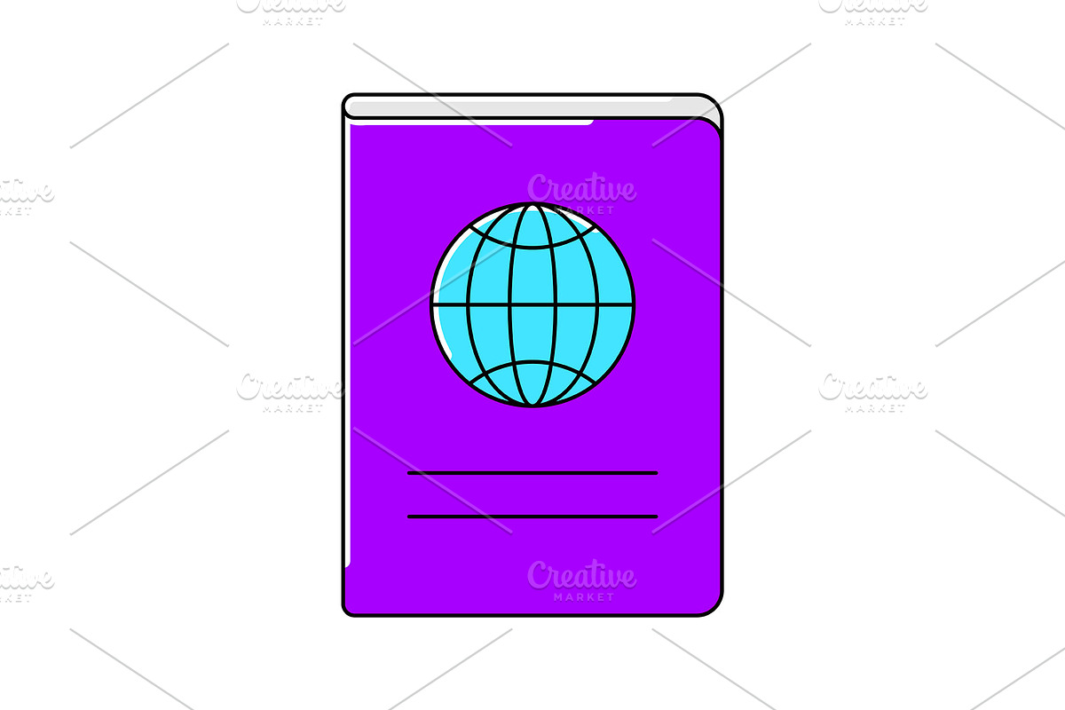 Passport icon., a Transportation Illustration by incomible