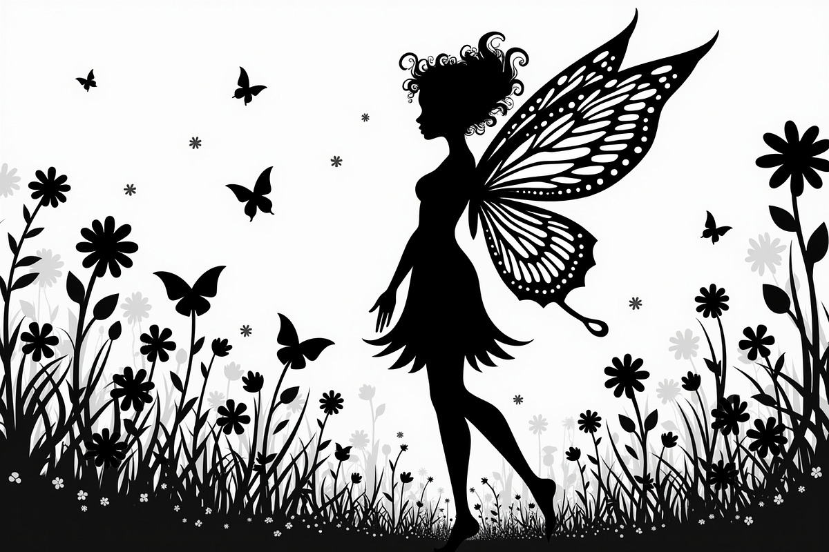 Silhouette of Fairy with Butterflie, an Illustration by Amazin_art (Photo 11 of 21)