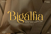 Bigalfia - An Elegant Modern Serif, a Serif Font by Qweera Studio (Thumbnail 1 of 11)