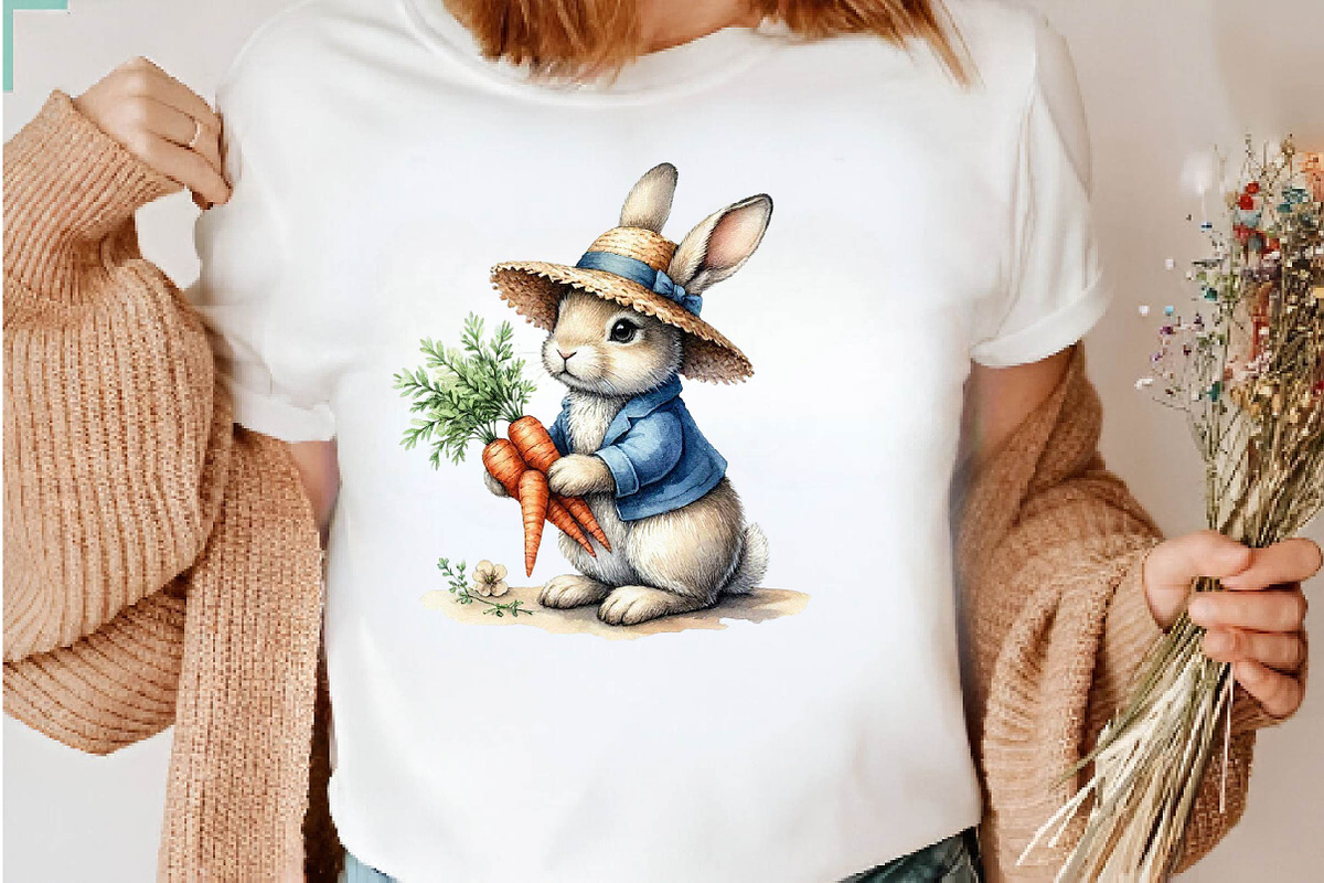 Peter Rabbit clipart, watercolor, a Seasonal Illustration by CreationArt (Photo 6 of 7)