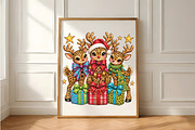 Christmas Leopard Reindeer PNG, a Seasonal Illustration by Daily.Designs (Thumbnail 5 of 5)