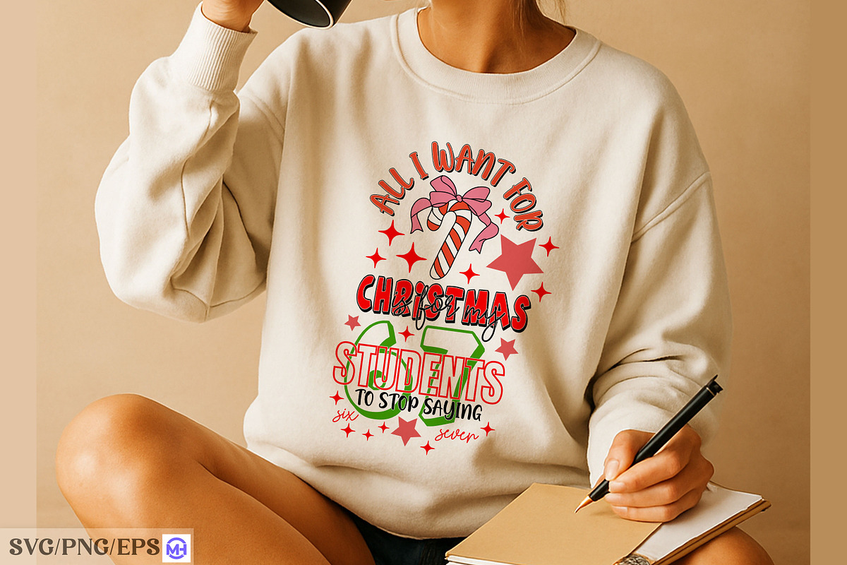Christmas Teacher 67 SVG PNG Design, a Graphic by mh_arif (Photo 3 of 4)