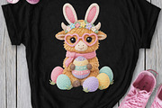 Easter Highland Cow PNG, an Illustration by Watercolor design (Thumbnail 8 of 9)