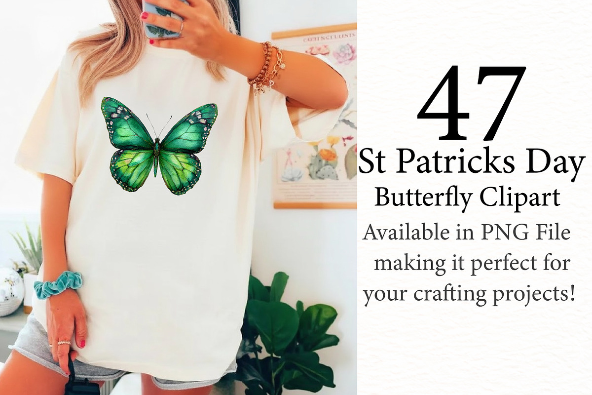 St Patricks Day Butterfly Clipart, an Illustration by Designworld (Photo 2 of 6)