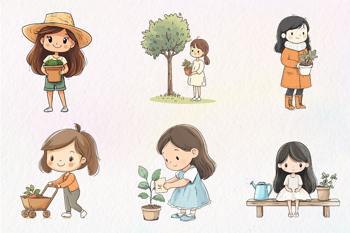 Gardening Girl Sublimation Bundle, an Illustration by CreationArt (Photo 4 of 5)