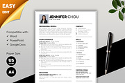 ATS Resume CV Word & Google Docs 55, a Resume Template by MrCam Template Resume|CV (Thumbnail 1 of 9)