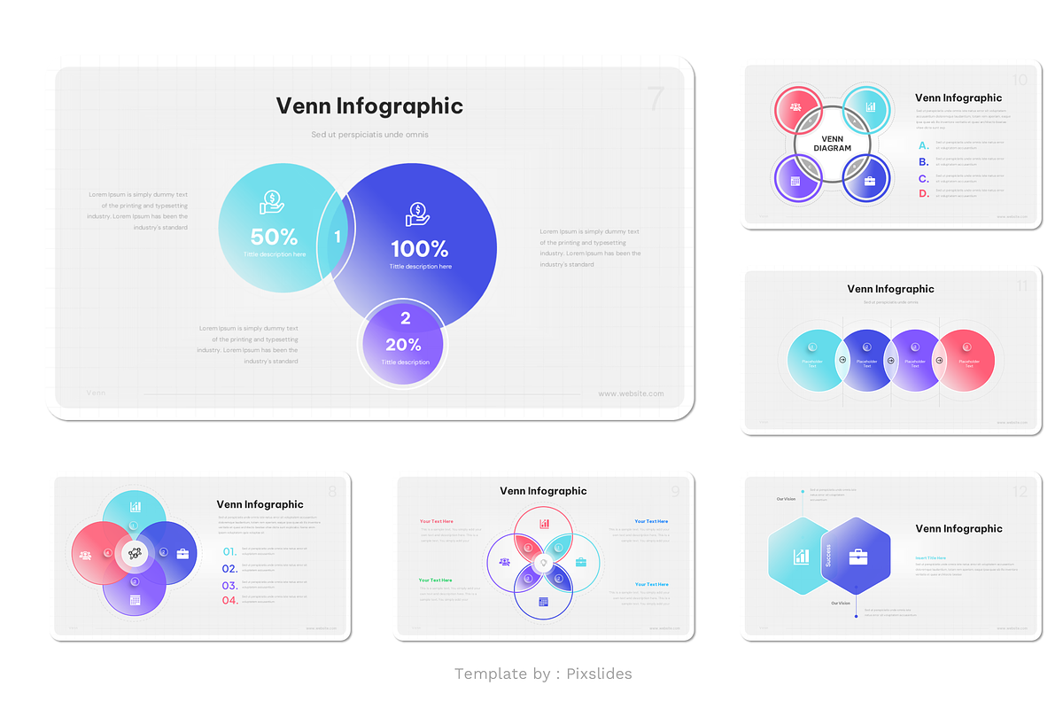 Venn Diagram Infographic PowerPoint, a Presentation Template by Pixslides (Photo 3 of 4)