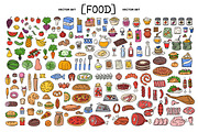 Vector hand drawn set with food, an Object Graphic by Olga Chuklay (Thumbnail 1 of 2)