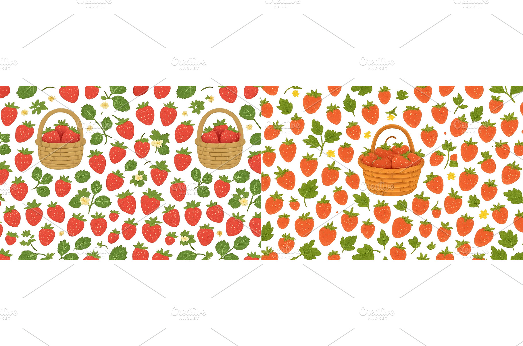 Colorful strawberry pattern, a Food & Drink Photo by ZinetroN