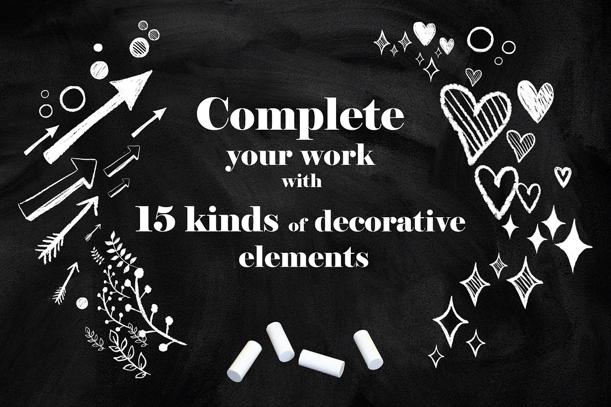 Realistic Chalk Drawings & Lettering preview 6