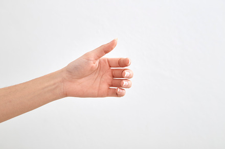 empty female hand on white, a Background Photo by 1981 Rustic studio kan