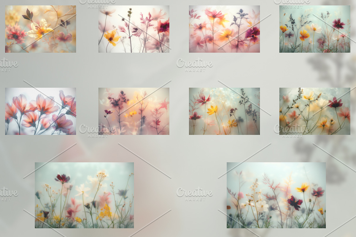 Dreamy Floral Backgrounds, a Background Graphic by Vika_Softlife (Photo 4 of 8)