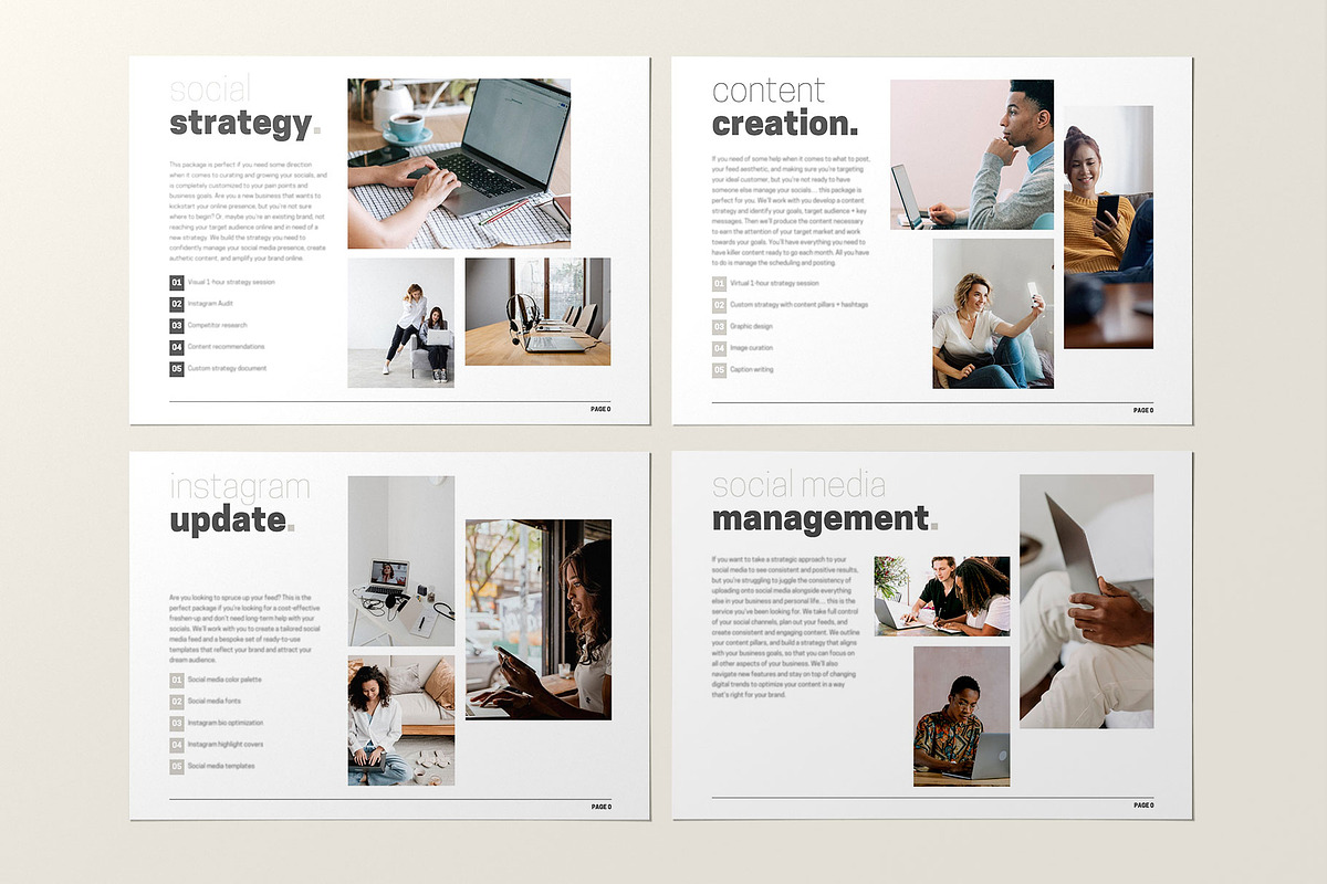 Beige Social Media Proposal Template, a Presentation Template by InkBlue Templates (Photo 6 of 7)