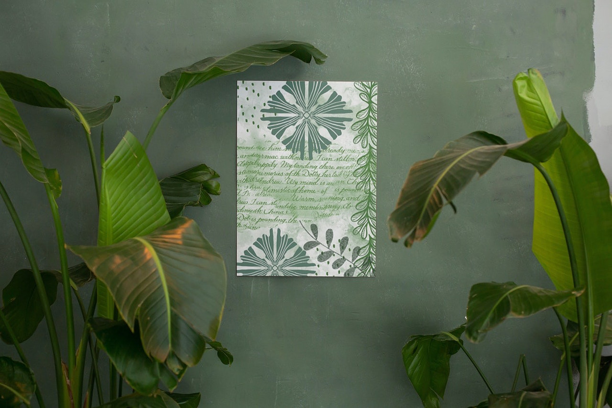 Vintage Green Mixed Media A4 Posters, a Texture Illustration by Luna Y Mar (Photo 3 of 7)