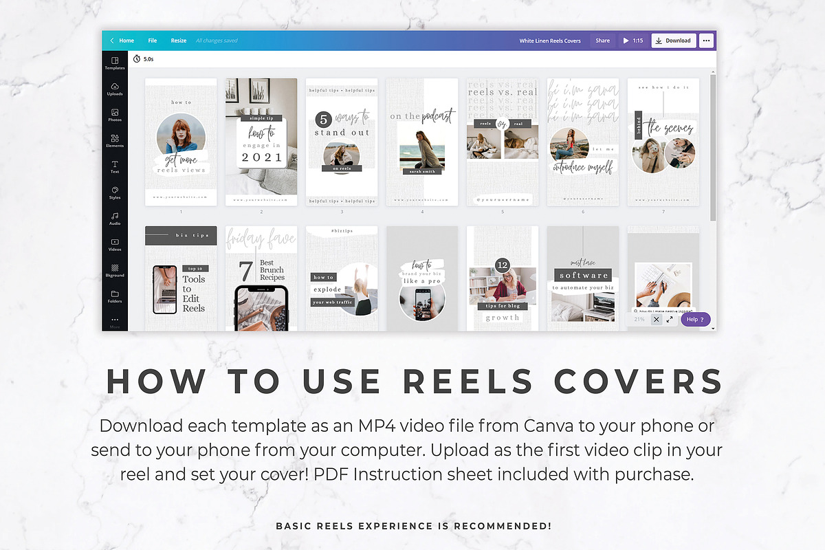 Instagram Reels Covers for Canva, a Social Media Template by Thirty One Palms Studio (Photo 5 of 6)