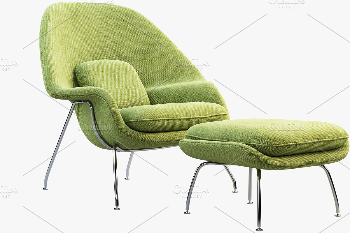 Womb Chair and Ottoman 3d model, a Furniture 3D Model by 3dmitruk (Photo 2 of 15)