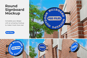 Rounded outdoor mockup board, an Advertising Mockup by Partikusi Design
