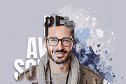 Typography portrait effect template, an Action Add-On by Photoshop Action (Thumbnail 6 of 16)
