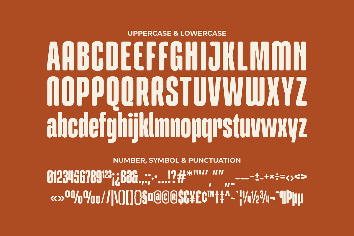 Cruncho - A Bold Condensed Sans, a Sans Serif Font by Ainun Jinan (Photo 11 of 12)