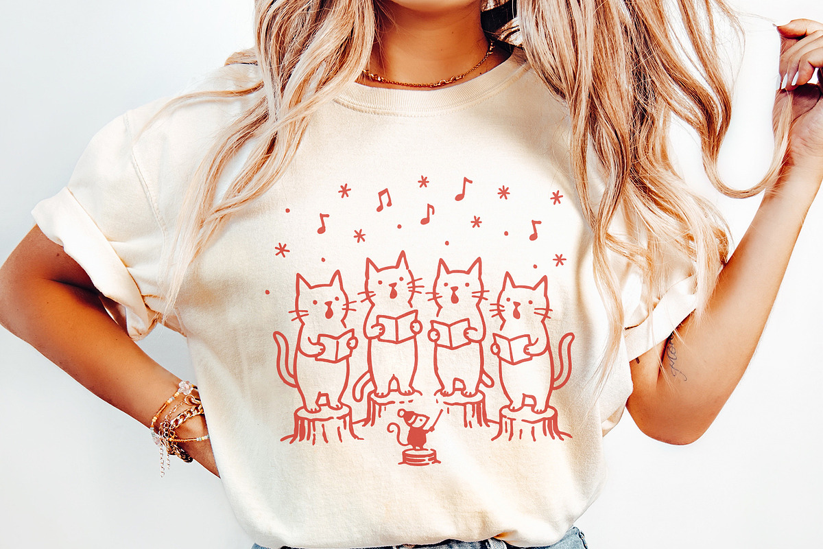 Singing Cat Choir PNG, Whimsical, an Illustration by SharpMarketplace (Photo 2 of 9)