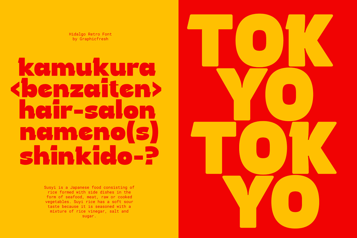 Hidalgo - The Retro Display Font, a Sans Serif Font by Graphicfresh (Photo 6 of 10)