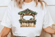 Winter Cozy Green Cottage Clipart, an Illustration by Libby Wishes (Thumbnail 7 of 9)