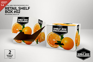 Retail Shelf Box 02 Packaging Mockup