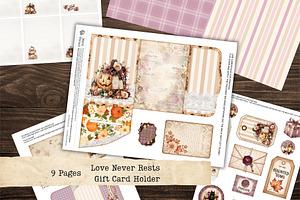 Halloween Love Card Holder Ephemera