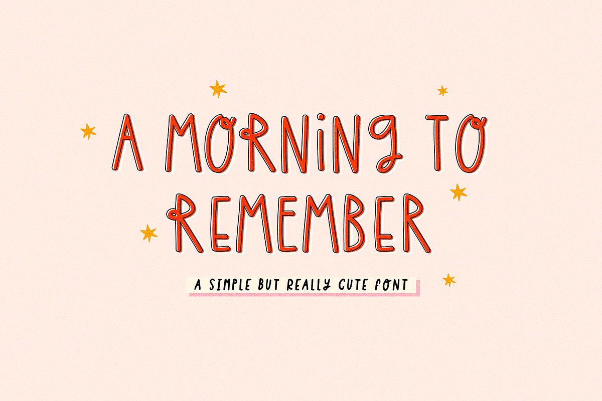A MORNING TO REMEMBER, a Font by Maria Feliz Fonts (Photo 1 of 9)