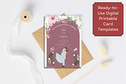 12 Simple Floral Wedding Invitations, an Invitation Template by WynterLife Studio (Thumbnail 7 of 7)