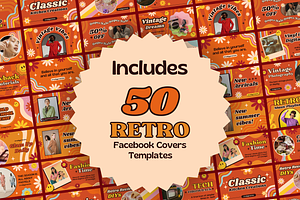 50 Retro Cover Templates Groovy