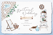 Nautical Beach Wedding Illustrations, a Decorative Illustration by Aquarellina (Thumbnail 1 of 34)