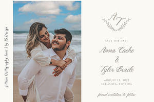 Jillian Wedding Calligraphy Font