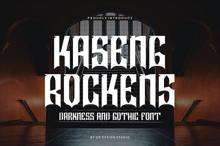 Kaseng Rockens Gothic & Blackletter, a Blackletter Font by QR Design Studio