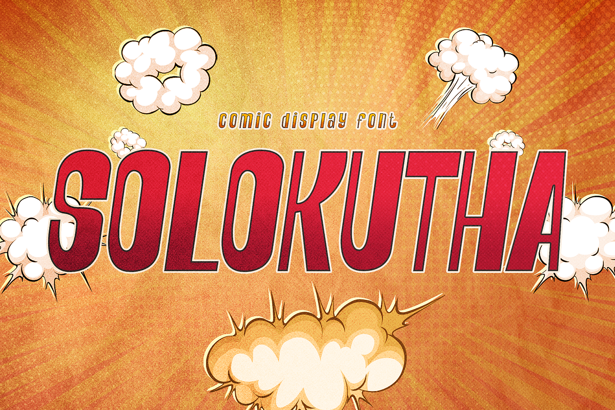 SOLOKUTHA - Cool Comic Font, a Sans Serif Font by Modestype Studio (Photo 10 of 11)