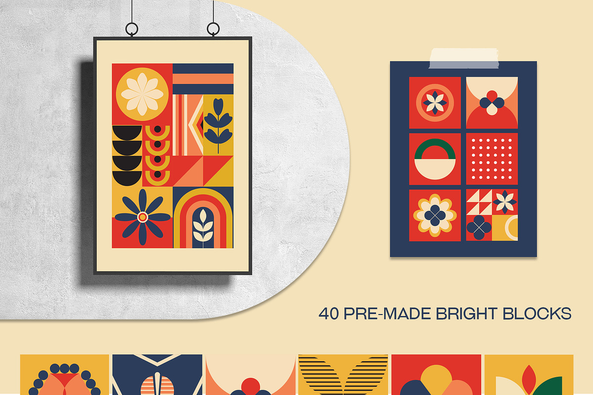 Big retro geometric collection, an Object Illustration by Sofico (Photo 5 of 31)