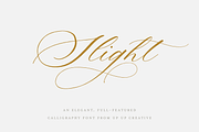 Slight, A Calligraphy Font, a Script Font by Up Up Creative (Thumbnail 1 of 8)