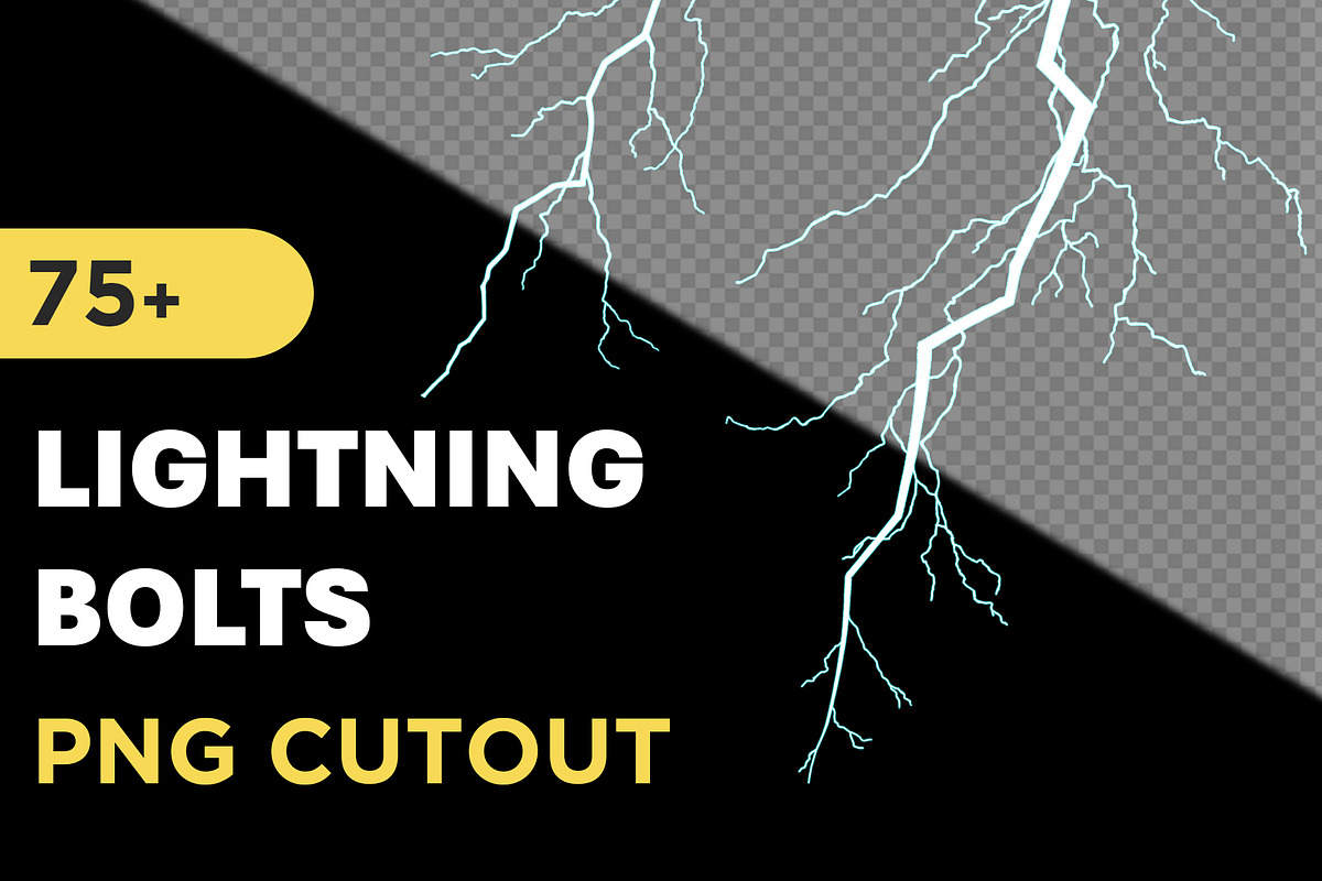 75+ PNG Cutout Lightning Bolt Effect, an Object Graphic by Mikel Blazgad (Photo 1 of 10)