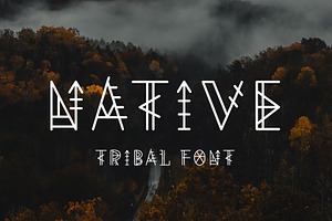 Native Geometric Font, a Script Font by Katrinelly