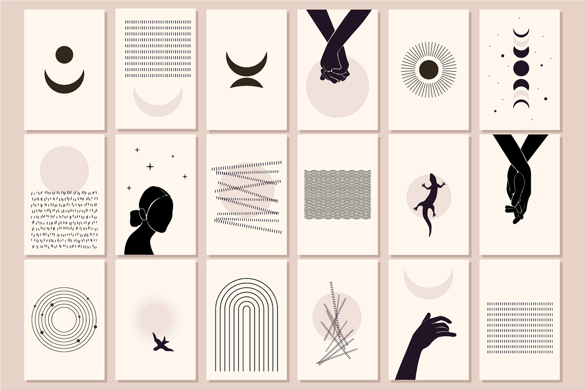 Minimalist Boho Graphic Poster Set, a Decorative Illustration by Imaginary Party (Photo 1 of 7)