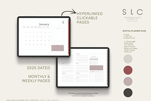 NEW 2025 Digital Planner Hyperlinked