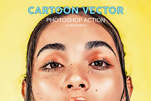 Cartoon Vector Photoshop Action