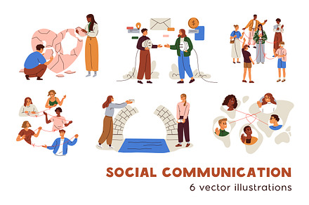 Communication & connections concept, a Person Illustration by Good Studio