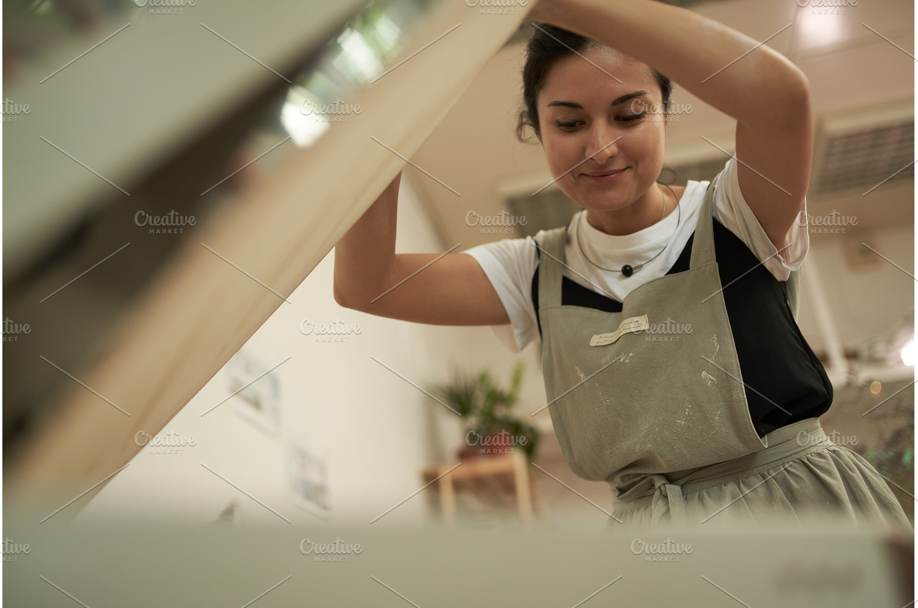 Pottery artist near oven in workshop, a Person Photo by Sergey Mironov's store