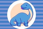 Cute Brontosaurus Cartoon, an Animal Illustration by Artstorystudio (Thumbnail 3 of 3)